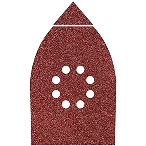 wolfcraft 6 Haft-Schleifblätter für Holz und Metall I 1792000 I 107 x 142 mm I Körnung 80 I für Multischleifer, Deltaschleifer, Dreieckschleifer I hohe Standzeit