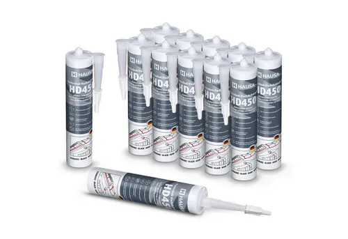 Hausa Dichtstoff HD450, Kautschuk Dachdichtstoff, (12-tlg), Profi-Dichtmasse für alle Dachabdichtungen verklebungen, reparaturen