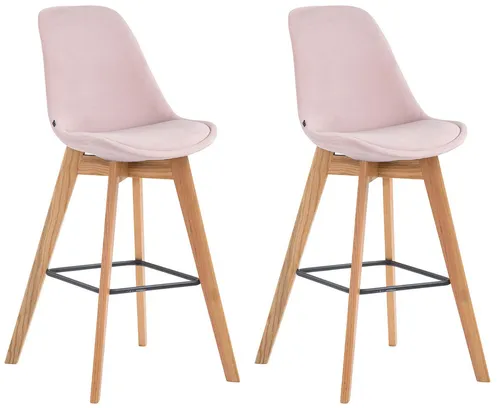TPFLiving Barhocker 2er Set (Set, 2 St., Barstuhl in pink von TPFLiving