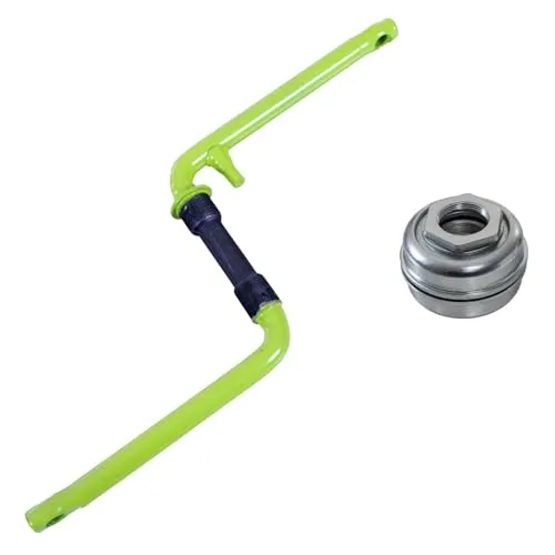 Produktbild deTOX Fahrradkurbel Kurbel 152mm einteilig Fauber USBB Lager 16 oder 18 Zoll BMX (grün, mit Tretlager)