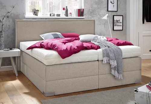 WESTFALIA SCHLAFKOMFORT Boxspringbett, beige, 180x200cm von Westfalia