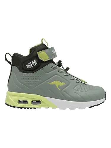 KangaROOS Kinder KX-Molbo Mid EV Sneaker, Seagrass/Celery Green, 28 EU - Sneaker für aktive Kinder mit ROOSFit 2.0 für optimale Passform und Heelpillow-Technologie für Komfort. Praktisches Pocket Inside für kleine Schätze!
