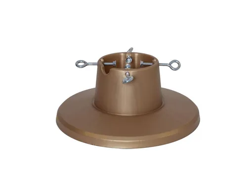 MARELIDA Christbaumständer Weihnachtsbaumständer Baumhöhe bis 2,1m Wassertank 1,6l gold (1-tlg)