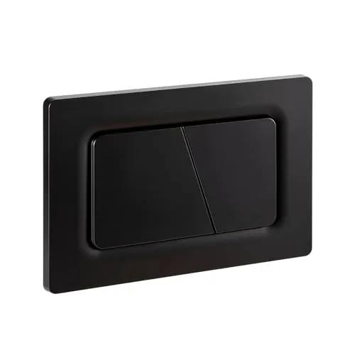 Empyreal Drückerplatte WC Spülkasten Ersatzteile Kompatibel mit Geberit Sigma01,20,30 UP300 & 320 115770115 Betätigungsplatte 2-Mengen-Spülung|24,6 × 16,4 cm (Schwarz Matt)