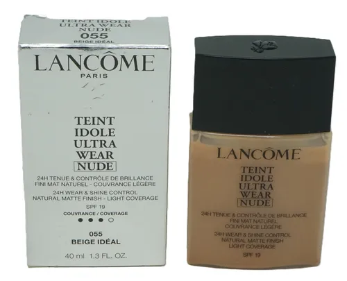Lancôme Teint Idole Ultra Wear Nude Foundation SPF19 40ml 055 Beige Ideal - Hochdeckende Foundation für ein makelloses Finish. Ideal für den täglichen Einsatz und bietet langanhaltenden Tragekomfort. Perfekt für einen natürlichen Look.