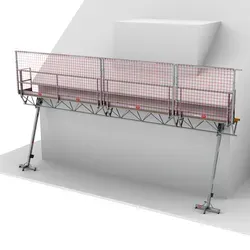 Altrex Modulare Dreiecksbühne mit Fangnetzen von Altrex