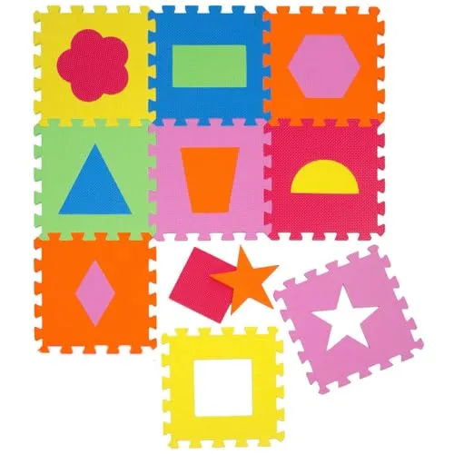LittleTom 9 Teile Spielmatte - Abwaschbare Puzzlematte für Kinder - Puzzlematten für Babys ab Null, 1 cm dick, wasserdicht und isolierend, ideal für kalte Böden. Antiallergene Oberfläche und rutschfest für sicheres Spielen.
