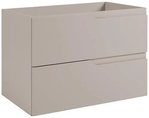Rodan Badunterschrank 80 cm - Waschbeckenunterschrank Kaschmir Modern - Badezimmer Unterschrank mit 2 Schubladen, 60×46×57 cm - Badschrank Matte Front - Aufbewahrungsschrank