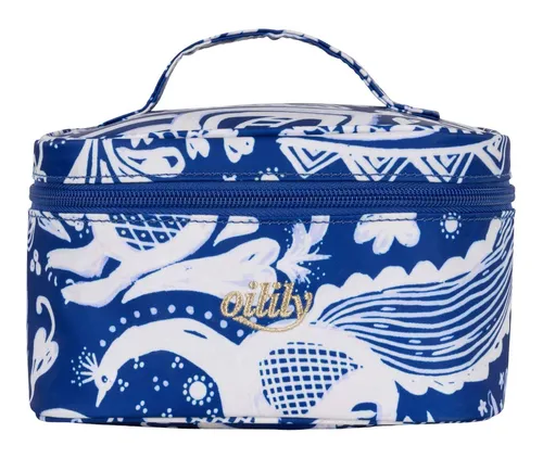 Oilily Cila Beauty Case Kosmetiktasche Mazarine Blue - Stylische Kosmetiktasche in Mazarine Blue aus 100% Polyester. Ideal für die Aufbewahrung von Kosmetik und Pflegeprodukten, kompakt und praktisch für unterwegs.