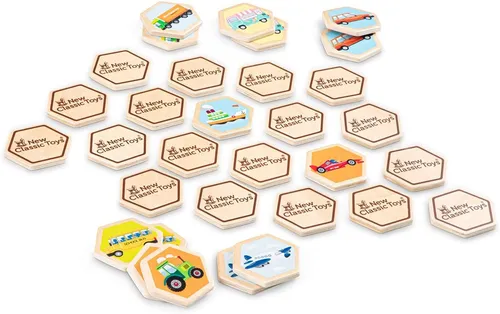 NEW CLASSIC TOYS - Memory Fahrzeuge aus Holz -  - NCT10831