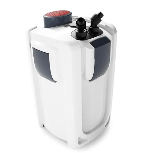 SunSun HW-704B Aquariumaußenfilter 2000 L/h mit UV-Lampe - Aquarienfilter für bis zu 1000 l, 4-Stufen-Filtration für kristallklares Wasser und integrierte 9 W UV-Lampe zur Bekämpfung von Algen und schädlichen Bakterien.