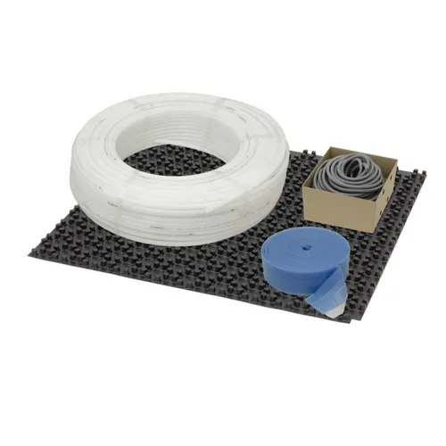 Fußbodenheizung 20 m2 Noppensystem 35 mm Set PE-RT Rohr Verlegeabstand 15 cm