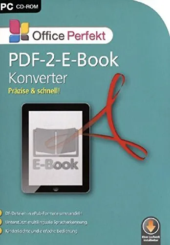 PDF-2-E-Book Konverter – PDF zu E-Book (PC-Software) - Hilfsprogramme/Tools & Treiber, konvertiert PDF-Dokumente mühelos in E-Books für eine optimale Lesbarkeit auf E-Readern.