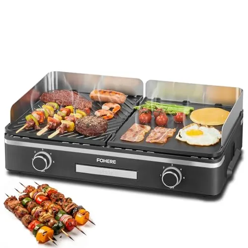 FOHERE Elektrogrill Tischgrill 2400W
