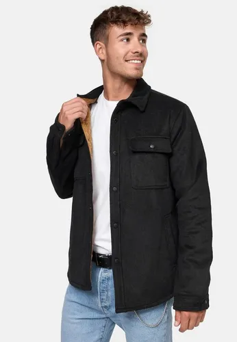 Indicode Herren Henderson Langarmhemd Übergangsjacke gefüttert - Herrenhemden mit weichem Material für angenehmen Tragekomfort und zuverlässige Wärme. Ideal für Übergangszeiten, mit praktischen Brusttaschen und zeitloser Optik.