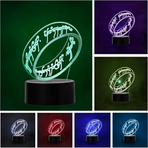 Wolobox LED-Lampe Einzigartiger Ring Der Herr der Ringe ESDLA Farbwechsel USB Nachtlicht & Dekoration