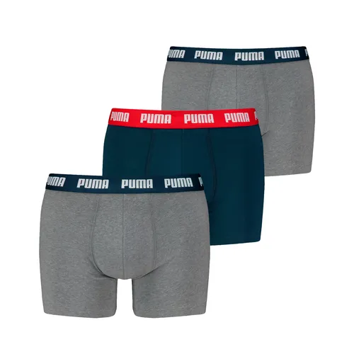 PUMA MEN EVERYDAY BOXERS 3P - Komfortbund Boxershorts - Boxershorts für Herren im 3er Pack, aus bequemem Baumwollstretch gefertigt, mit einem Komfortbund für optimalen Sitz und Tragekomfort.
