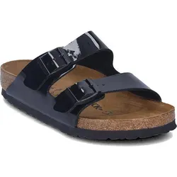 Birkenstock Arizona Lack Sandale Schwarz – Komfortabel und Stilvoll - Entdecken Sie die BIRKENSTOCK Arizona Sandalen mit glänzendem Obermaterial. Diese zwei-Riemen-Sandalen bieten hervorragenden Halt und sind ideal für den Alltag oder entspannte Tage. Genießen Sie die anatomische Passform und die langlebige Qualität.