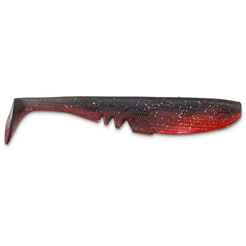 Iron Claw Moby Softbaits - Racker Shad - 12,5 cm - 14 Farben - mit Haken - UV-Material - 100% ungiftig - Made in Germany, GF - Deutsche Flagge