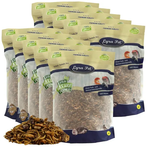 Lyra Pet® Protein Boost Insekten Mix 10 kg - Hochwertige Mischung aus Shrimps, Mehlwürmern & Grashüpfern - Nährstoffreicher Insekten Mix für Vögel, Nager, Fische & Reptilien. Ideal zur Ergänzung der Ernährung, bietet eine konzentrierte Proteinquelle für Vitalität und Entwicklung. 100% natürliche Zutaten!