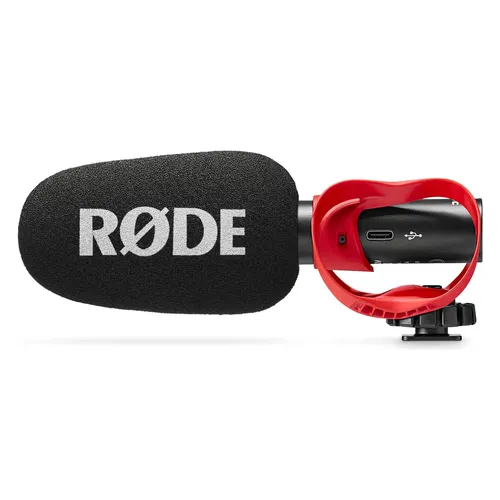 Rode VideoMic GO II - Professionelles Richtrohrmikrofon mit integriertem Audio-Interface und DSP für erstklassige Klangqualität. Ideal für Filmemacher und Content Creator, leicht und vielseitig einsetzbar.