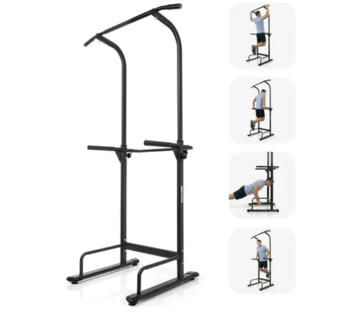 Multifunktionale Klimmzug- & Dip-Station DDS 100, höhenverstellbar, bis 200 kg, schwarz