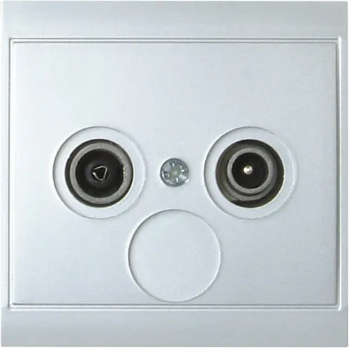 Kopp 113020083 Malta Antennensteckdose TV/RF 2-fach Antennendose Silber