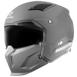 Bogotto Radic 22.06 Helm, silber, Größe L für Männer - Motorradhelm mit HIRP Schale für hohe Schlagfestigkeit, J-Homologation und ECE 22.06 Zertifizierung – ideal für Sicherheit und Komfort auf der Straße.