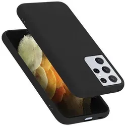 Cadorabo Schutzhülle für Samsung Galaxy S21 ULTRA Hülle in Schwarz Handyhülle Case Cover TPU Etui