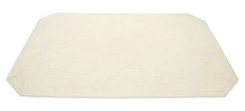 Haus und Deko Tischset Leinen Optik 35 x 50 cm Creme Platzset waschbar wasserabweisend beschichtet Untersetzer Platzsets Küche Esstisch Wohnzimmer Platzdeckchen pflegeleicht