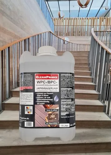CleanPrince WPC und BPC Imprägnierung 5 Liter transparent gebrauchsfertig farblos | Kunststoffverbundwerkstoff Terrassen Böden Dielen Schutz Imprägniermittel