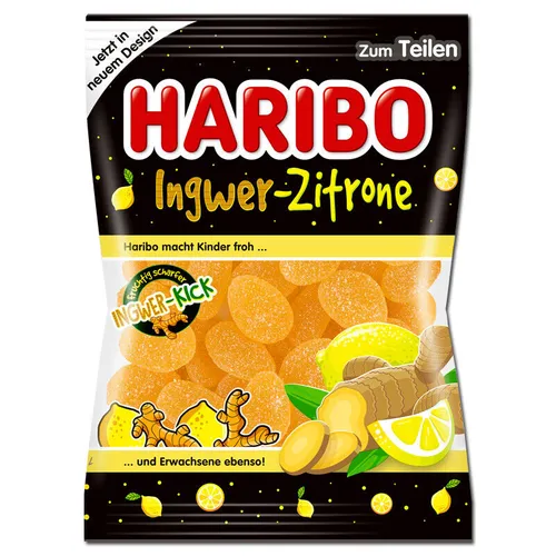 Haribo Fruchtgummis Ingwer-Zitrone 160g in orange von HARIBO