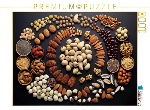 CALVENDO Puzzle Nüsse - Auswahl schön angeordnet | 1000 Teile - Fasziniertes 1000 Teile Puzzle mit ansprechenden Nussmotiven. Ideal für entspannte Stunden und kreative Herausforderungen. Perfekt für Puzzle-Liebhaber und als Geschenk.