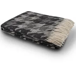 Wolldecke Fair De Luxe 100% Wolle, Anthrazit - Wohndecke aus 100% reiner Wolle, ideal für gemütliche Abende und entspannte Stunden. Hohe Wärmespeicherkraft und antibakterielle Eigenschaften sorgen für Wohlbefinden und Komfort.