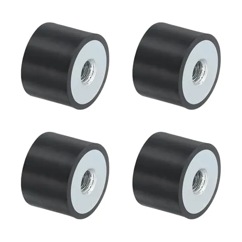 Stück Gummifüße DD M6-25x25 mm Drahtweiblich Gummifeder, Vibrationsisolator, Ersatz für Anti-Vibration-Pads, Flache Stummkappe Grundblock Stoßdämpfer für Kompressor, Motor 4