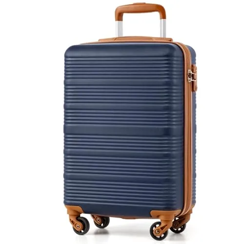 COOLIFE Handgepäck Koffer 55x35x20cm für Ryanair & Easyjet mit 4 Silent Spinner Rädern & TSA-Schloss – ABS-Hartschale, Leicht Handgepäck