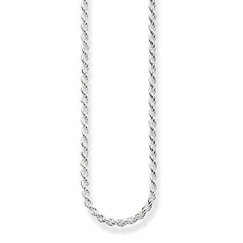 Thomas Sabo Damen-Kordelkette 925 Silber 40 cm - Elegante Kette aus 925er Sterlingsilber, ideal für individuelle Kombinationen mit Charms und Anhängern. Perfektes Geschenk für besondere Anlässe wie Geburtstage oder Valentinstag.
