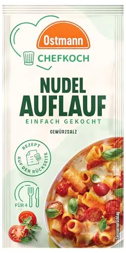 Ostmann Gewürze x Chefkoch - Nudelauflauf Gewürzsalz | Abgestimmt auf 4 Portionen | Inklusive Schritt-für-Schritt-Rezept und Mengenangaben | 10 g im Beutel