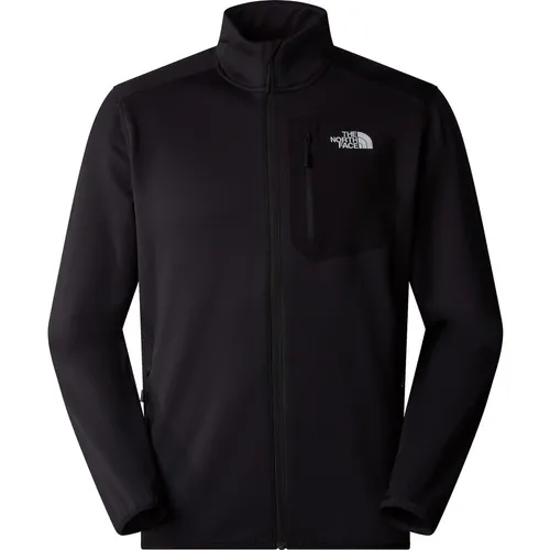 The North Face M Crest Fz Jacke - Schwarz - S - Funktionsjacke aus strapazierfähigem Material, mit wasserabweisender Beschichtung und verstellbarer Kapuze für besten Schutz bei Outdoor-Aktivitäten.