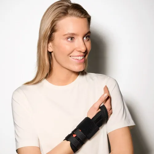Manu-Hit® Classic Handgelenkbandage links Größe M schwarz