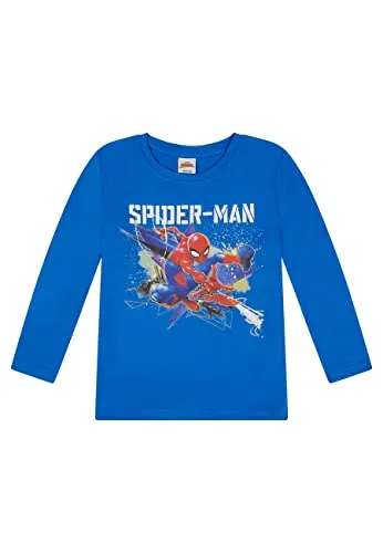 Spider-Man Kinder Jungen T-Shirt Longsleeve Langarm-Shirt, Größe Kids:134-140