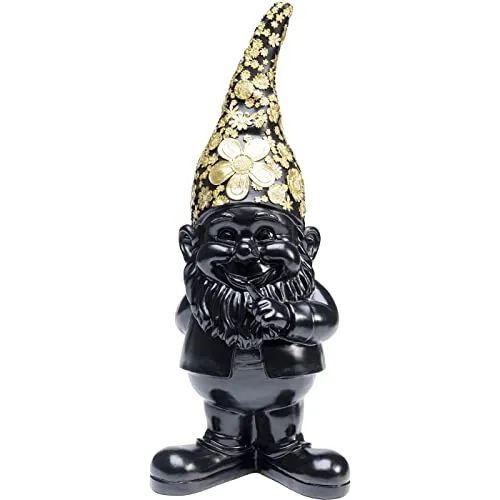 Kare Design Deko Figur Zwerg Standing Gold/Schwarz von KARE