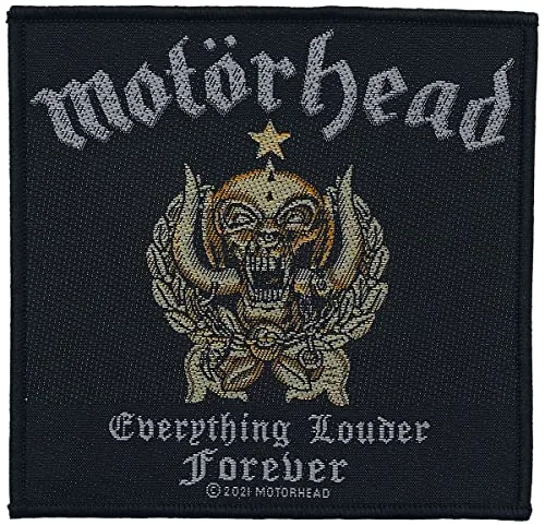 Motörhead Everthing Louder Forever Unisex Patch schwarz/goldfarben 100% Polyester Band-Merch, Bands