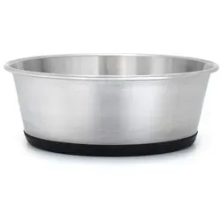 lionto Futternapf - rutschfester Edelstahlnapf für Hunde und Katzen, 1900 ml Fassungsvermögen, spülmaschinengeeignet und langlebig