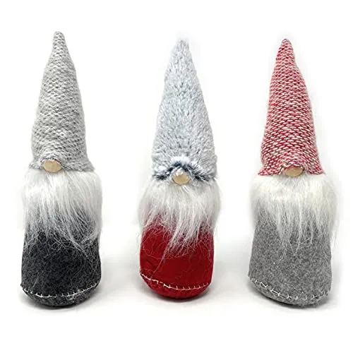 Weihnachtswichtel 3er Set Weihnachts Wichtel Figuren - 30 cm XL Dekofiguren Weihnachten stehend | Große Deko Zwerge mit Zipfelmütze | Weihnachten feiern mit Geschenken und einer Plüsch Wichtelfigur