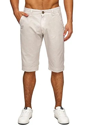 EGOMAXX Shorts Kurze Sommer Chino Hose Freizeit Bermuda Jeans Shorts, Farben:Grau, Größe:30W