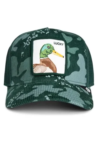 GOORIN Bros. Duck Camo Trucker Cap - Trucker Cap aus hochwertigem Corduroy in dunklem Grün, verstellbar und ideal für den täglichen Gebrauch. Original von Goorin Bros., seit 1895 für Qualität bekannt.