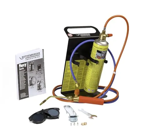 ROTHENBERGER Industrial Roxy Kit PLUS - Autogenschweiß- und Hartlötgerät - Lötgeräte, vielseitig einsetzbar für präzises Schweißen und Löten, ideal für Profis und Heimwerker.