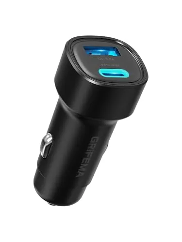 GRIFEMA 48W Zigarettenanzünder USB C 12V Adapter Auto PD und QC3.0 USB kfz ladegerät Auto Ladegerät Adapter Zigarettenanzünder Verteiler Steckdose mit iPhone 17 16 15 Pro Max Air iPad S24 S25