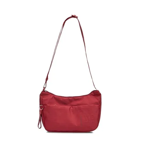 Mandarina Duck Damen Md20 Hobo MD 20, Cherry Tomato - Umhängetaschen aus strapazierfähigem Mitrix Gewebe, leicht und mit durchdachter Innenorganisation für Handy und mehr – ideal für den Alltag.